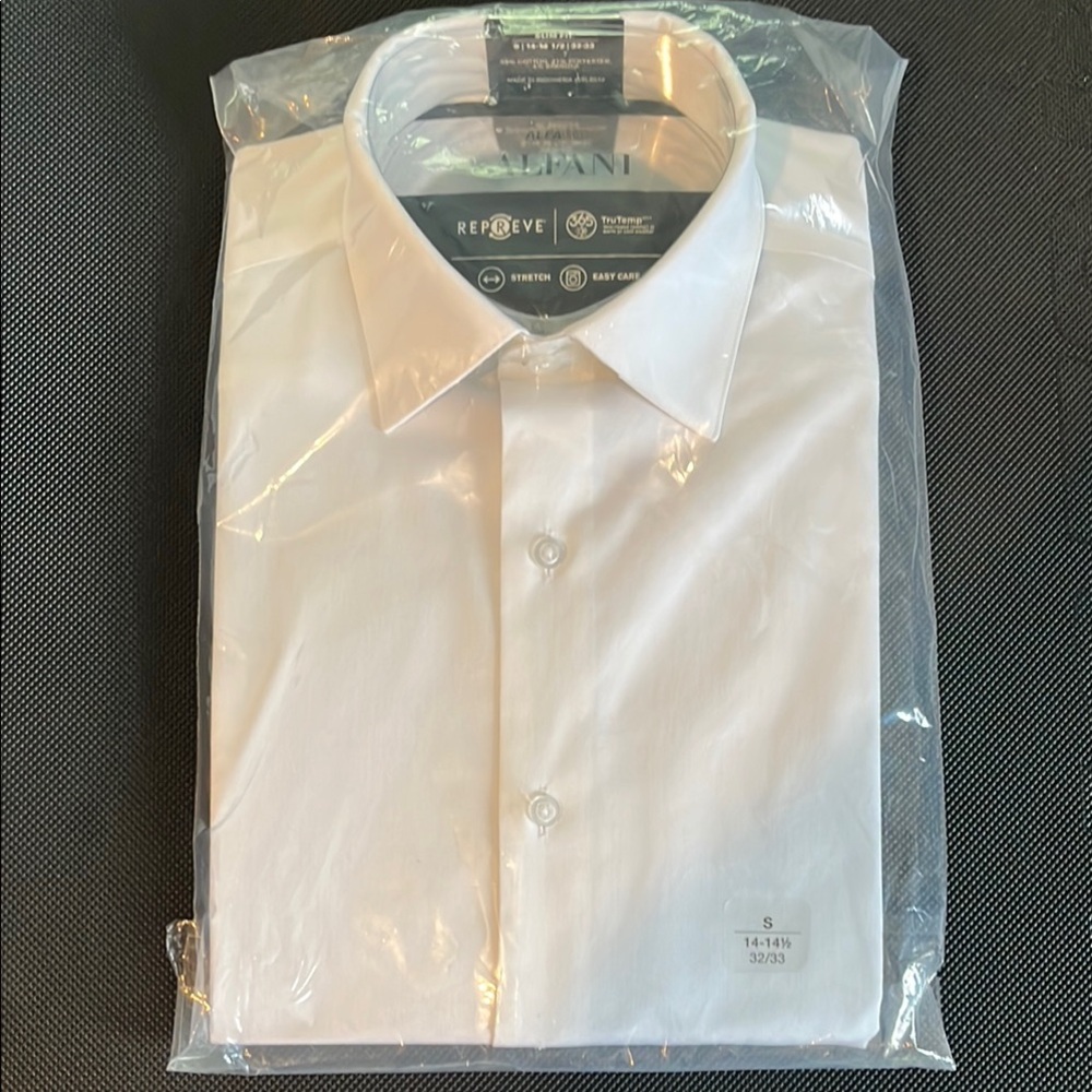 Alfani Men's White Dress Shirt Size small